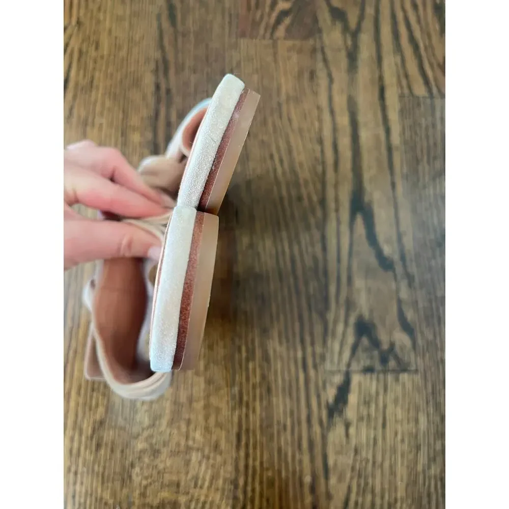 Tory Burch Slide- Annabelle Bow Slide in Suede Beige Size 8